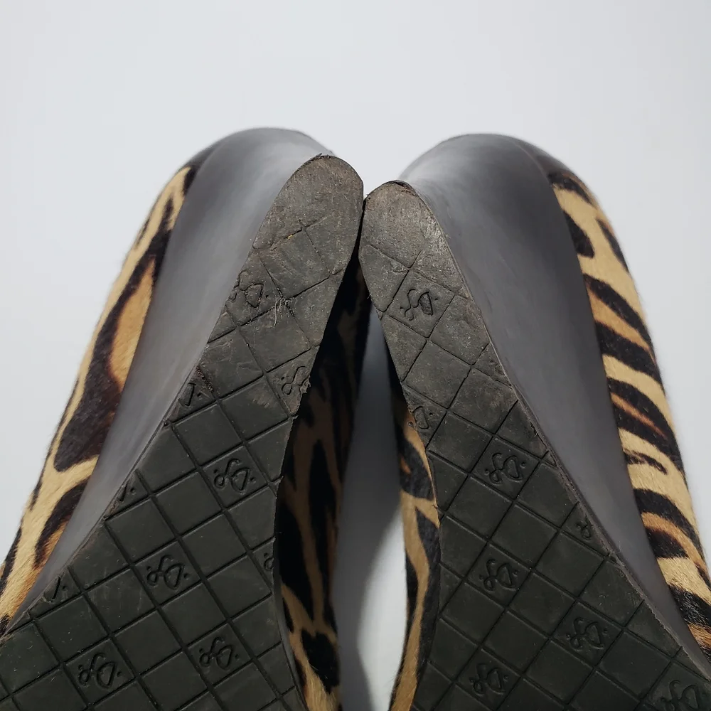 Donald J Pliner Animal Print Leather Wedge Heels